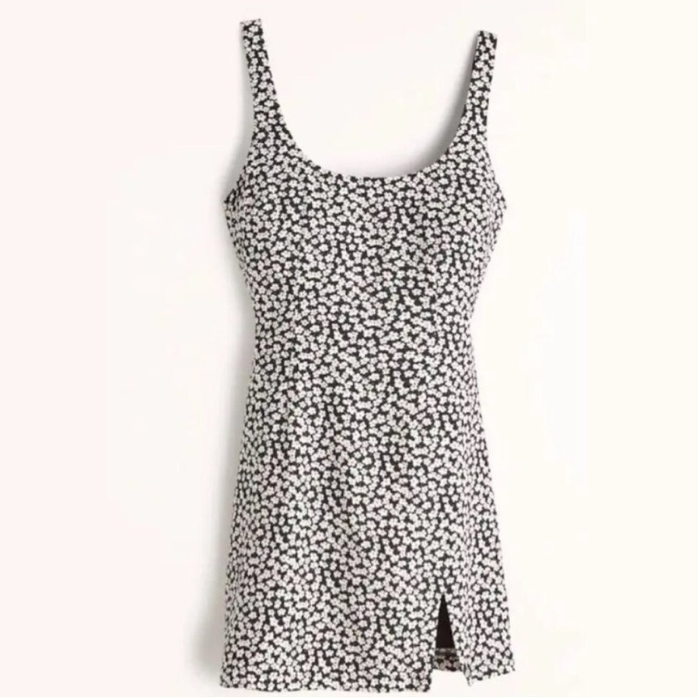 Abercrombie & Fitch 90s Wide Strap Floral Mini Dress